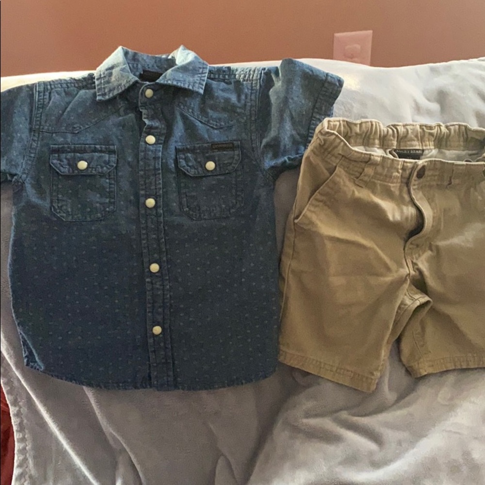 Lucky brand 3T button down and shorts